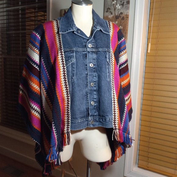 Boho Levi's Made & Crafted Poncho Trucker Jacket Size M NEW